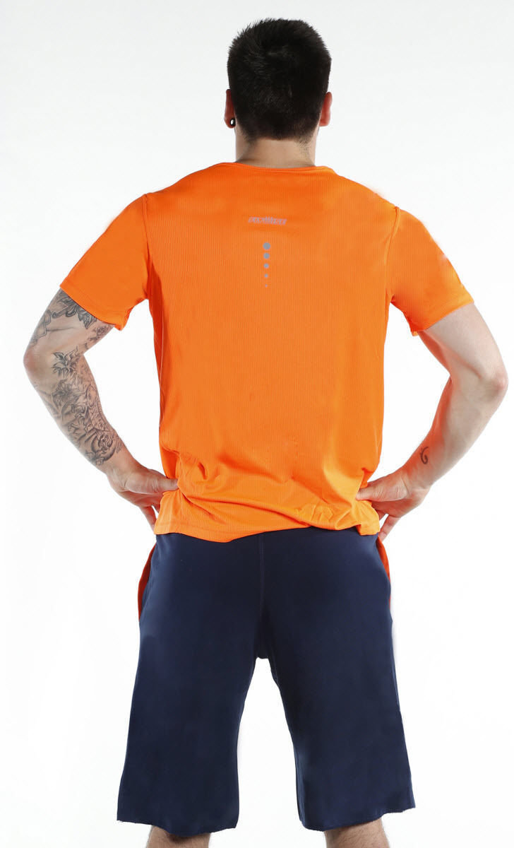 Men orange half-sleeve shirt FT1108MF2